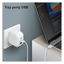 Uniq Verge ProGaN USB-C hálózati töltő 66W, fehér