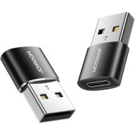 Joyroom S-H152 USB-A-USB-C adapter fekete (2db)
