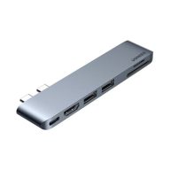   Ugreen CM380 6in1 USB-C hub adapter, MacBook Air / Pro, szürke
