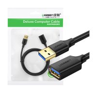Ugreen USB-A 3.0 hosszabbító kábel 3m, fekete