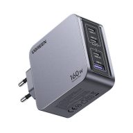   Ugreen Nexode Pro USB-A + 3x USB-C hálózati töltő adapter, GaN, 160W, szürke