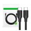 Ugreen USB-C gyorstöltő kábel, 60W, 1m, fekete