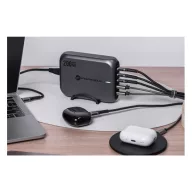  Forcell F-Energy GaN III VT-51 3xUSB-C + 2xUSB-A asztali töltő, PD, QC4.0, SFC2.0, 5A, 200W, szürke