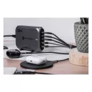 Forcell F-Energy GaN III VT-51 3xUSB-C + 2xUSB-A asztali töltő, PD, QC4.0, SFC2.0, 5A, 200W, szürke