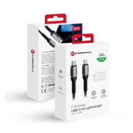   Forcell F-Energy C259 USB-C-Lightning töltő / adatkábel, PD 3A, 27W, 1,2m, fekete
