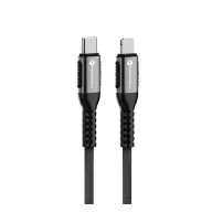   Forcell F-Energy C259 USB-C-Lightning töltő / adatkábel, PD 3A, 27W, 1,2m, fekete