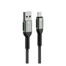 Forcell F-Energy C257 USB A-Lightning töltő / adatkábel, 2,4A, 12W, 1,2m, fekete
