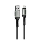 Forcell F-Energy C257 USB A-Lightning töltő / adatkábel, 2,4A, 12W, 1,2m, fekete