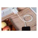 Forcell F-Energy TFK-TC-20WPD USB-C + USB-C-Lightning  töltő adapter kábellel, PD, QC4.0, 3A, 20W, fehér