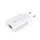 Forcell F-Energy TFK-TC-1099 USB-A + USB-A-USB-C töltő adapter kábellel, QC3.0, 2,4A, 18W, fehér
