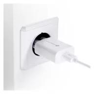   Forcell F-Energy TFK-TC-1099 USB-A + USB-A-USB-C töltő adapter kábellel, QC3.0, 2,4A, 18W, fehér
