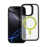   Neo iPhone 16 Pro Max MagSafe kompatibilis kemény hátlap tok, átlátszó/sárga