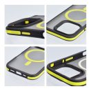 Neo iPhone 16 Plus MagSafe kompatibilis kemény hátlap tok, átlátszó/sárga