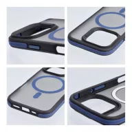   Neo iPhone 16 Plus MagSafe kompatibilis kemény hátlap tok, átlátszó/kék