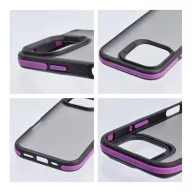 Neo iPhone 15 Pro Max kemény hátlap tok, átlátszó/lila