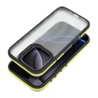 Neo iPhone 15 Pro kemény hátlap tok, átlátszó/sárga