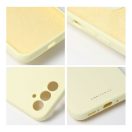 Roar Xiaomi Redmi 14C prémium szilikon tok velúr béléssel, világos sárga