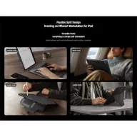   Nillkin Bumper Go iPad Pro 13 2024 / 2025 billentyűzetes hordozható tok háttérvilágítással, fekete