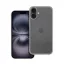 Clear 2mm iPhone 16 Plus csillámos szilikon tok, átlátszó