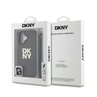   DKNY PU Leather Stack Logo iPhone 16 tok csuklópánttal, zöld