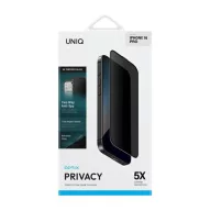   Uniq Optix Privacy iPhone 16 Pro / 17 / 17 Pro tempered glass kijelzővédő fólia felhelyező kerettel