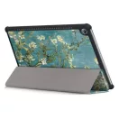 Lenovo Tab M10 (10.1) TB-X605F, mappa tok, virág minta, Trifold, zöld/színes