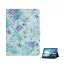 Lenovo Tab M10 (10.1) TB-X605F, mappa tok, stand, virág minta, színes/kék