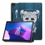 Lenovo Tab M10 (10.1) (3. generáció) TB-328, mappa tok, párduc kölyök minta, Trifold, zöld/színes