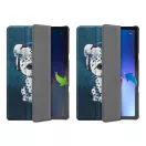 Lenovo Tab M10 (10.1) (3. generáció) TB-328, mappa tok, párduc kölyök minta, Trifold, zöld/színes