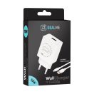 OBAL:ME USB-C hálózati adapter 10W + USB-A-USB-C kábel, 1m, fehér