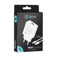   OBAL:ME USB-C hálózati adapter 10W + USB-A-USB-C kábel, 1m, fehér