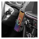 OBAL:ME GravCharger autós tartó vezetéknélküli töltéssel, 15W, fekete