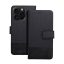 Gomma iPhone 16 Plus flip/oldalra nyíló tok kártyatartó résszel, fekete