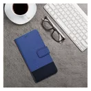 Gomma iPhone 16 Plus flip/oldalra nyíló tok kártyatartó résszel, kék