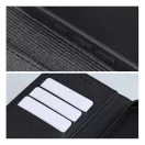 Gomma iPhone 16 Pro flip/oldalra nyíló tok kártyatartó résszel, fekete