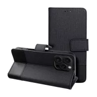   Gomma iPhone 16 Pro Max flip/oldalra nyíló tok kártyatartó résszel, fekete