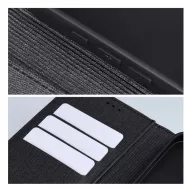   Gomma iPhone 16 Pro Max flip/oldalra nyíló tok kártyatartó résszel, fekete