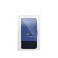   Gomma iPhone 16 Pro Max flip/oldalra nyíló tok kártyatartó résszel, kék