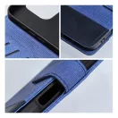 Gomma iPhone 16 Pro Max flip/oldalra nyíló tok kártyatartó résszel, kék