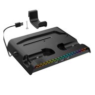   iPega PG-P5S006 Playstation 5 Slim Multifunkciós állvány RGB világítással, fehér