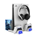 iPega PG-P5S023 PlayStation 5/PlayStation 5 Slim multifunkciós állvány, fehér