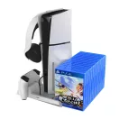 iPega PG-P5S023 PlayStation 5/PlayStation 5 Slim multifunkciós állvány, fehér