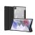 Samsung Galaxy Tab A7 Lite 8.7 SM-T220 / T225, mappa tok, Trifold, légpárnás sarok, közepesen ütésálló, átlátszó hátlap, Dux Ducis Toby, fekete