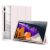 Samsung Galaxy Tab S7 11.0 / Tab S8 11.0, mappa tok, Trifold, légpárnás sarok, közepesen ütésálló, S-Pen tartóval, átlátszó hátlap, Dux Ducis Toby, rózsaszín