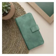   Tender Book Xiaomi Redmi 14C flip/oldalra nyíló műbőr tok kártyatartó résszel, zöld