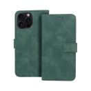 Tender Book iPhone 16 Pro Max flip/oldalra nyíló műbőr tok kártyatartó résszel, zöld