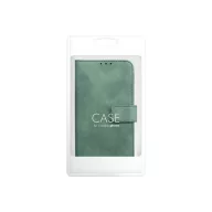   Tender Book iPhone 16 Plus flip/oldalra nyíló műbőr tok kártyatartó résszel, zöld