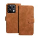 Tender Book Xiaomi Redmi Note 13 5G flip/oldalra nyíló műbőr tok kártyatartó résszel, barna