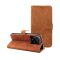 Tender Book Xiaomi 13T flip/oldalra nyíló műbőr tok kártyatartó résszel, barna