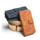 Tender Book Xiaomi 13T flip/oldalra nyíló műbőr tok kártyatartó résszel, barna